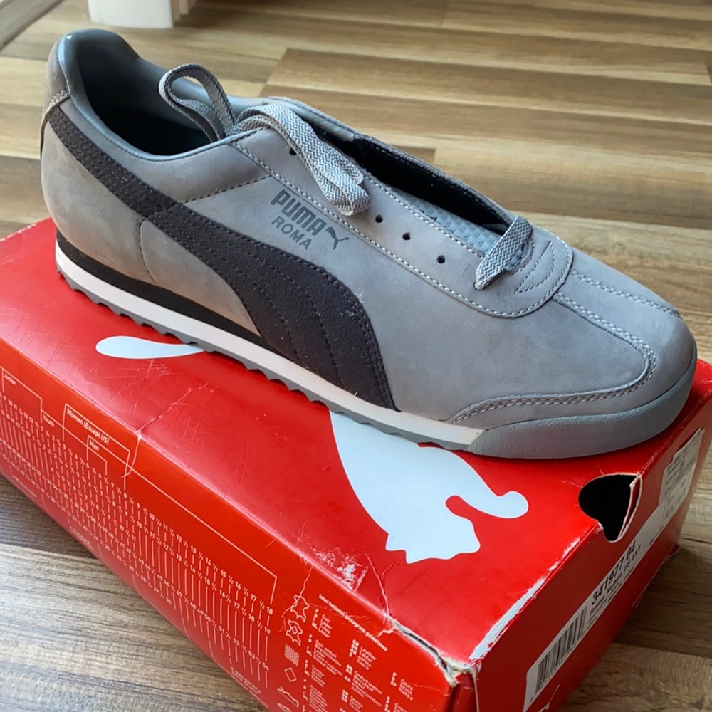 Gray- black Puma Roma suede men’s shoe